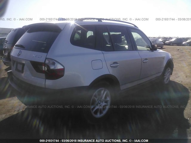 WBXPA734X4WC44749 - 2004 BMW X3 2.5I SILVER photo 4