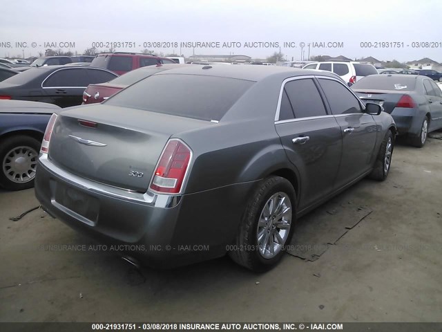 2C3CCACG6CH308023 - 2012 CHRYSLER 300 LIMITED GRAY photo 4