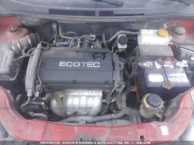 KL1TD66E49B349212 - 2009 CHEVROLET AVEO LS/LT 红色 照片 10