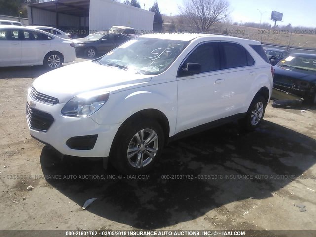 2GNALBEK1G1117075 - 2016 CHEVROLET EQUINOX LS WHITE photo 2