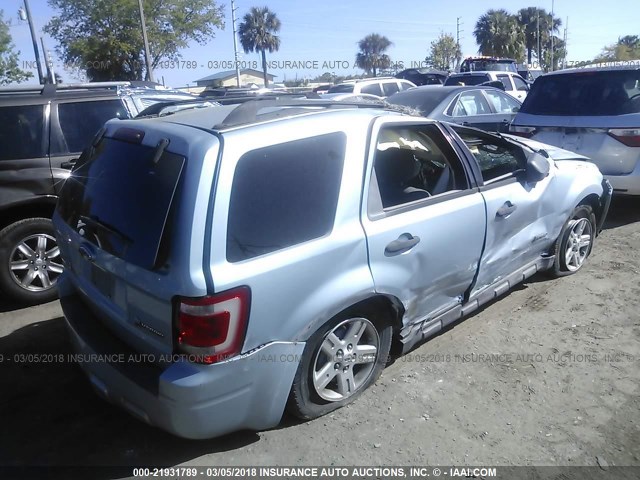 1FMCU49389KA99668 - 2009 FORD ESCAPE HYBRID Light Blue photo 4