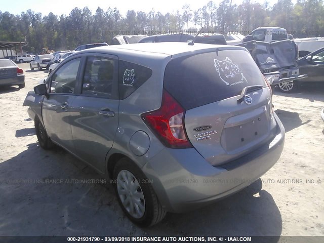 3N1CE2CP3FL450176 - 2015 NISSAN VERSA NOTE S/S PLUS/SV/SL/SR GRAY photo 3