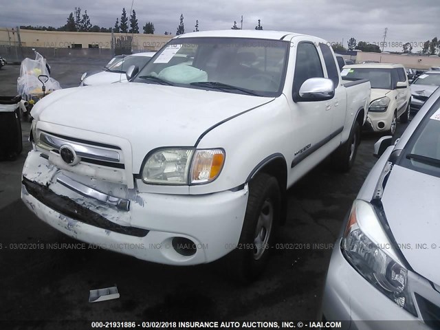 5TBRN34113S432376 - 2003 TOYOTA TUNDRA ACCESS CAB SR5 WHITE photo 2