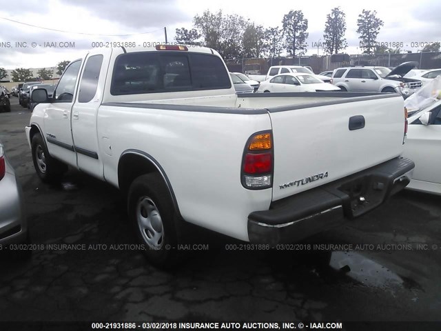 5TBRN34113S432376 - 2003 TOYOTA TUNDRA ACCESS CAB SR5 WHITE photo 3