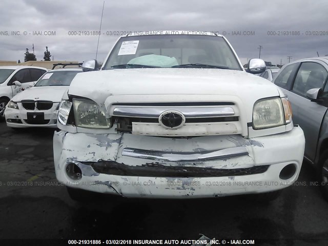 5TBRN34113S432376 - 2003 TOYOTA TUNDRA ACCESS CAB SR5 WHITE photo 6