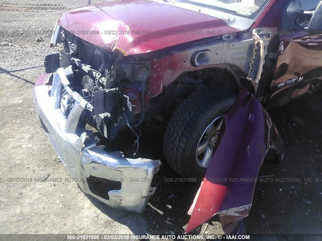 1N6BA06A88N317171 - 2008 NISSAN TITAN XE/SE/LE MAROON photo 6