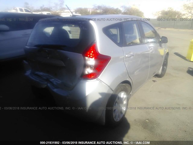 3N1CE2CPXEL436533 - 2014 NISSAN VERSA NOTE S/S PLUS/SV/SL SILVER photo 4