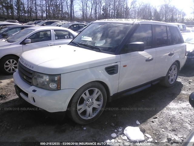 SALSF25456A933144 - 2006 LAND ROVER RANGE ROVER SPORT HSE WHITE photo 2