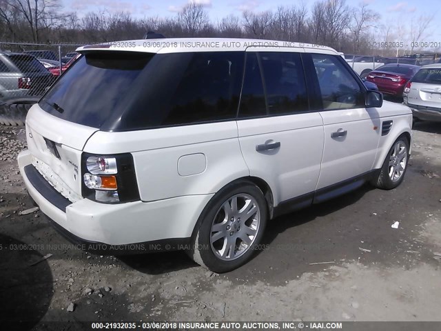 SALSF25456A933144 - 2006 LAND ROVER RANGE ROVER SPORT HSE WHITE photo 4