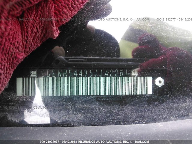 2G2WR544951142261 - 2005 PONTIAC GRAND PRIX GTP BLACK photo 9