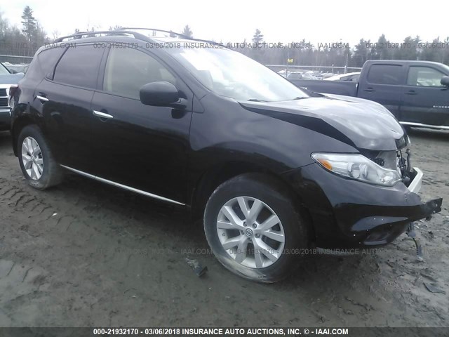 JN8AZ1MW2CW227050 - 2012 NISSAN MURANO S/SL/LE BLACK photo 1