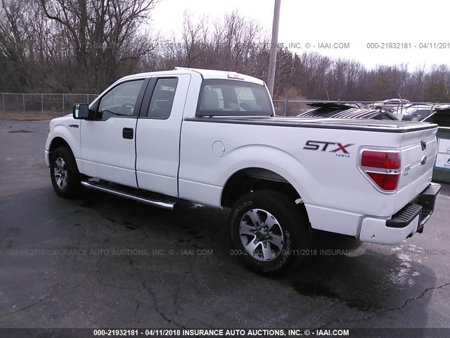 1FTEX1EM9EFB39194 - 2014 FORD F150 SUPER CAB WHITE photo 3