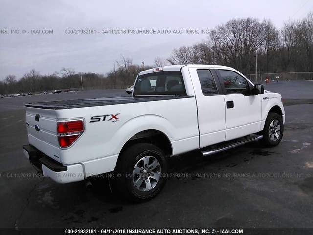 1FTEX1EM9EFB39194 - 2014 FORD F150 SUPER CAB WHITE photo 4