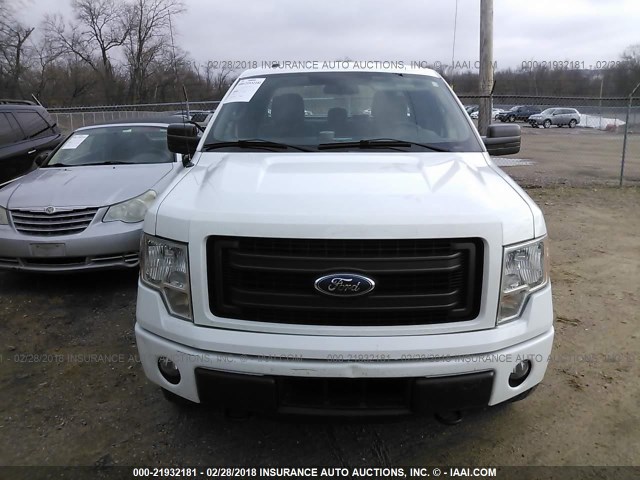 1FTEX1EM9EFB39194 - 2014 FORD F150 SUPER CAB WHITE photo 6