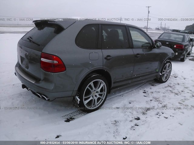 WP1AD29P89LA60347 - 2009 PORSCHE CAYENNE GTS GRAY photo 4