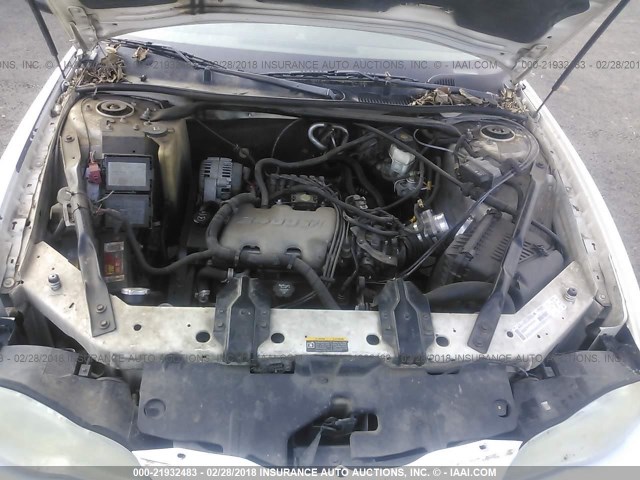 2G1WW12E939100320 - 2003 CHEVROLET MONTE CARLO LS თეთრი ფოტო 10