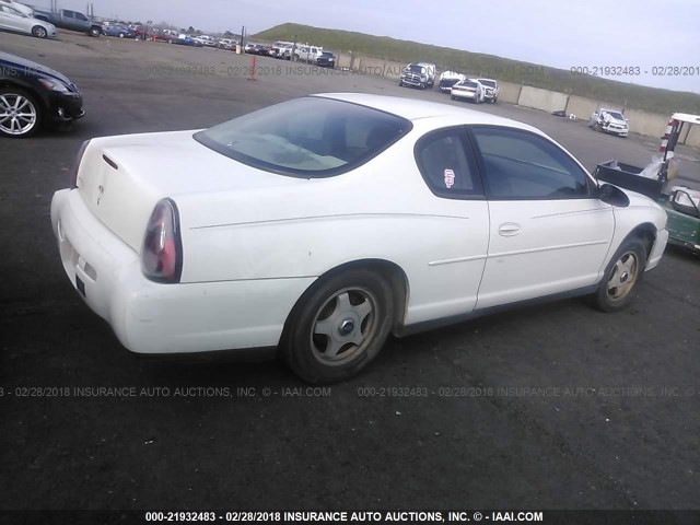 2G1WW12E939100320 - 2003 CHEVROLET MONTE CARLO LS თეთრი ფოტო 4
