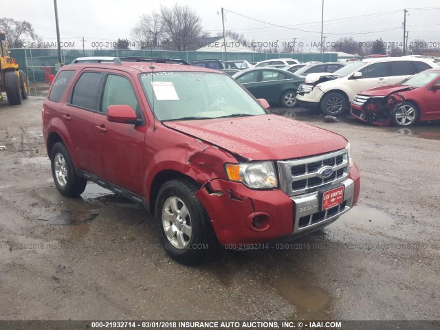 1FMCU9EG9BKC06416 - 2011 FORD ESCAPE LIMITED RED photo 1