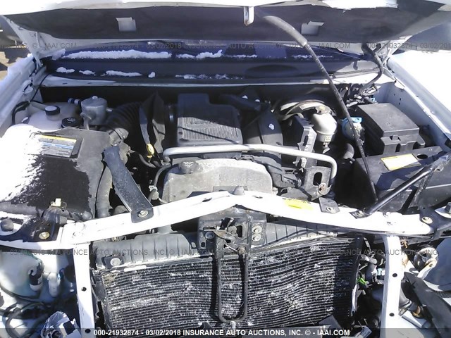 1GNDT13S282140814 - 2008 CHEVROLET TRAILBLAZER LS/LT WHITE photo 10