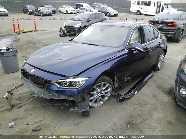 WBA8B3C5XGK384208 - 2016 BMW 340 I Կապույտ լուսանկար 2