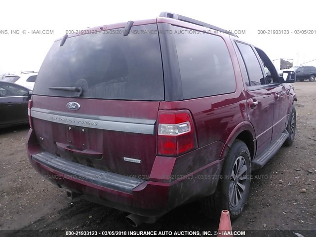 1FMJU1HT3FEF09973 - 2015 FORD EXPEDITION XLT/KING RANCH MAROON photo 4
