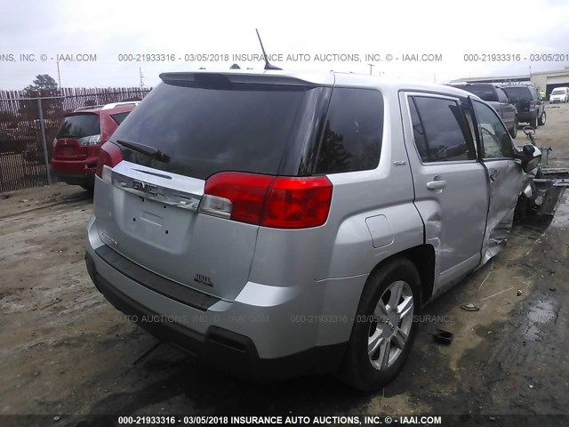 2GKALMEKXE6334987 - 2014 GMC TERRAIN SLE SILVER photo 4