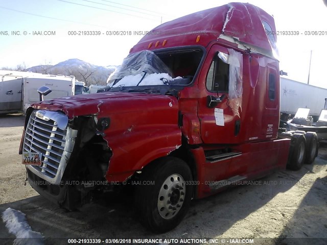 1FUJGLDR7DSBR0301 - 2013 FREIGHTLINER CASCADIA 125  RED photo 2