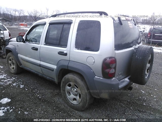 1J4GL48K86W133110 - 2006 JEEP LIBERTY SPORT Gümüş foto 3