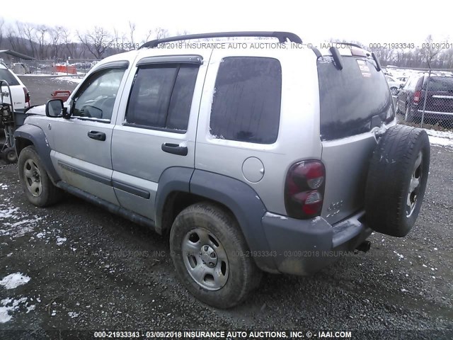 1J4GL48K86W133110 - 2006 JEEP LIBERTY SPORT SILVER photo 3