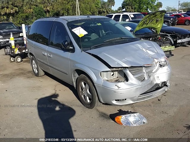 1D4GP45R36B754583 - 2006 DODGE CARAVAN SXT SILVER photo 1