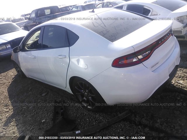 1C3CDFAA4FD433354 - 2015 DODGE DART SE WHITE photo 3