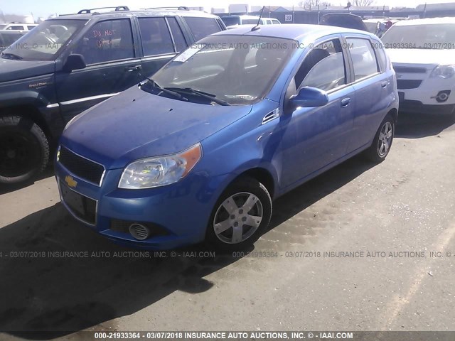 KL1TD6DE6AB136222 - 2010 CHEVROLET AVEO LS/LT 蓝色 照片 2