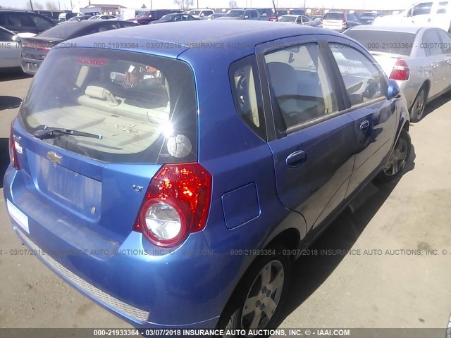 KL1TD6DE6AB136222 - 2010 CHEVROLET AVEO LS/LT BLUE photo 4