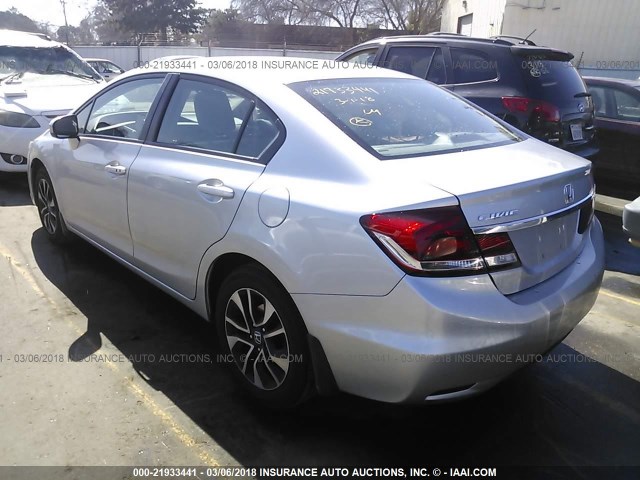 19XFB2F81EE255526 - 2014 HONDA CIVIC EX SILVER photo 3