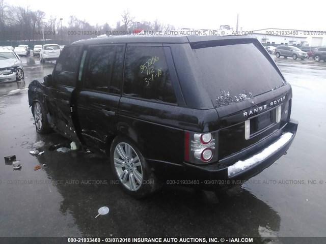 SALMF1D4XBA355993 - 2011 LAND ROVER RANGE ROVER HSE LUXURY BLACK photo 3