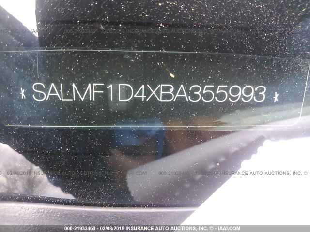 SALMF1D4XBA355993 - 2011 LAND ROVER RANGE ROVER HSE LUXURY BLACK photo 9
