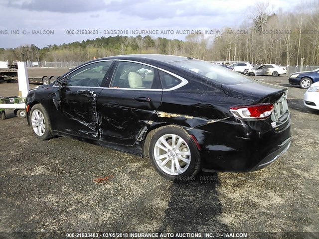 1C3CCCAB3FN720446 - 2015 CHRYSLER 200 LIMITED BLACK photo 3