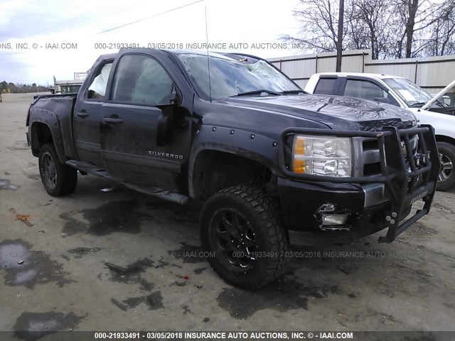 3GCPKSE35BG183224 - 2011 CHEVROLET SILVERADO K1500 LT BLACK photo 1