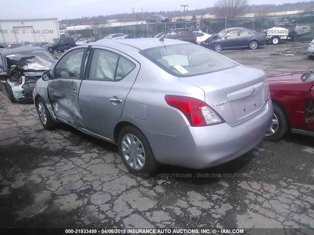 3N1CN7AP3CL818769 - 2012 NISSAN VERSA S/SV/SL SILVER photo 3