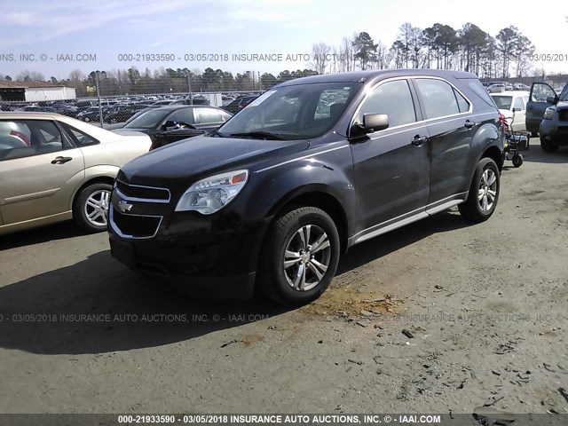 2GNALBEK9D1181358 - 2013 CHEVROLET EQUINOX LS BLACK photo 2