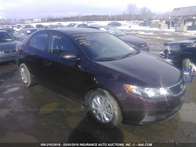 KNAFU4A26B5445139 - 2011 KIA FORTE EX BURGUNDY photo 1