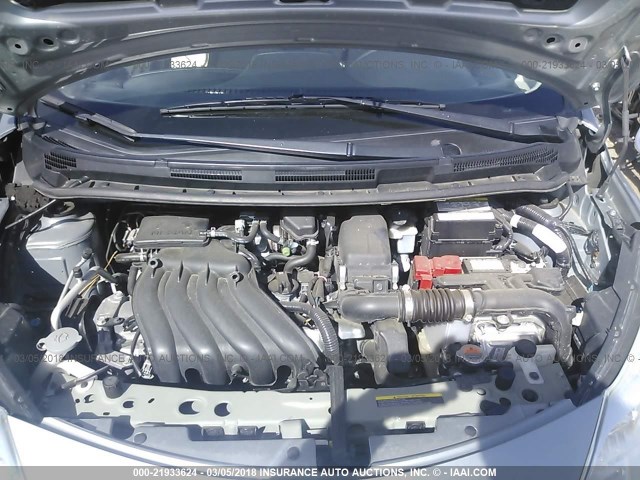 3N1CE2CP8EL382584 - 2014 NISSAN VERSA NOTE S/S PLUS/SV/SL GRAY photo 10