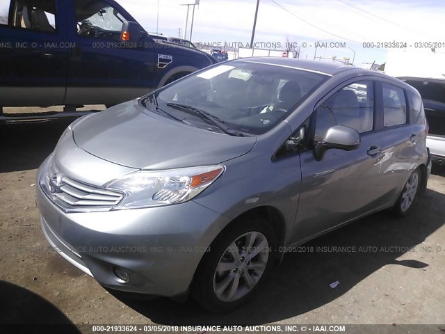 3N1CE2CP8EL382584 - 2014 NISSAN VERSA NOTE S/S PLUS/SV/SL GRAY photo 2