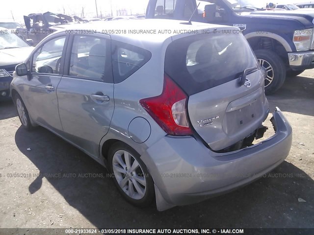 3N1CE2CP8EL382584 - 2014 NISSAN VERSA NOTE S/S PLUS/SV/SL GRAY photo 3