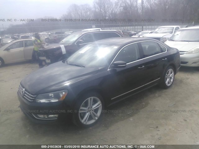 1VWBN7A31DC043744 - 2013 VOLKSWAGEN PASSAT SE BLACK photo 2