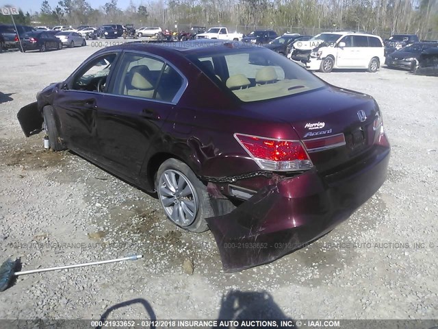 1HGCP2F84BA007856 - 2011 HONDA ACCORD EXL RED photo 3