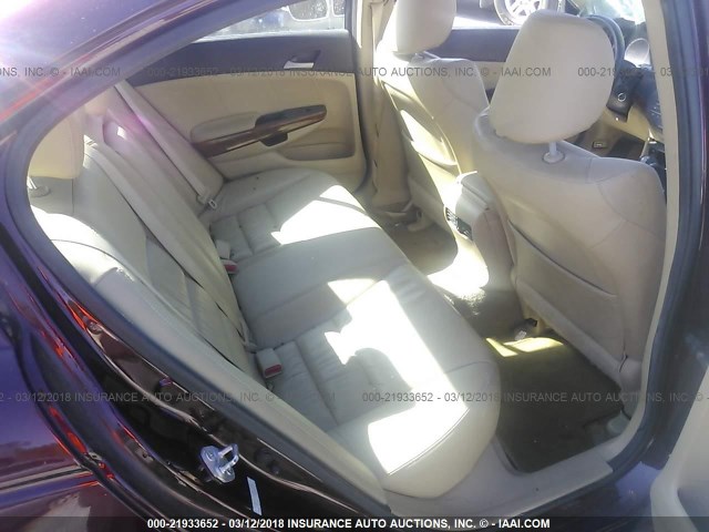 1HGCP2F84BA007856 - 2011 HONDA ACCORD EXL RED photo 8