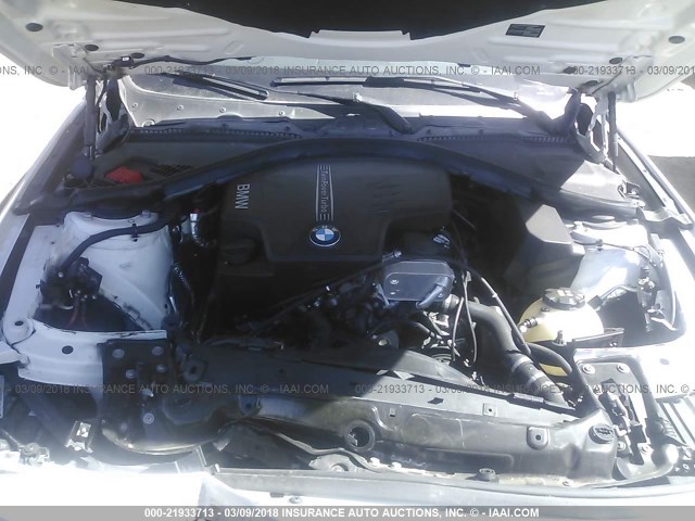 WBA3C1C53EK115721 - 2014 BMW 328 I SULEV WHITE photo 10