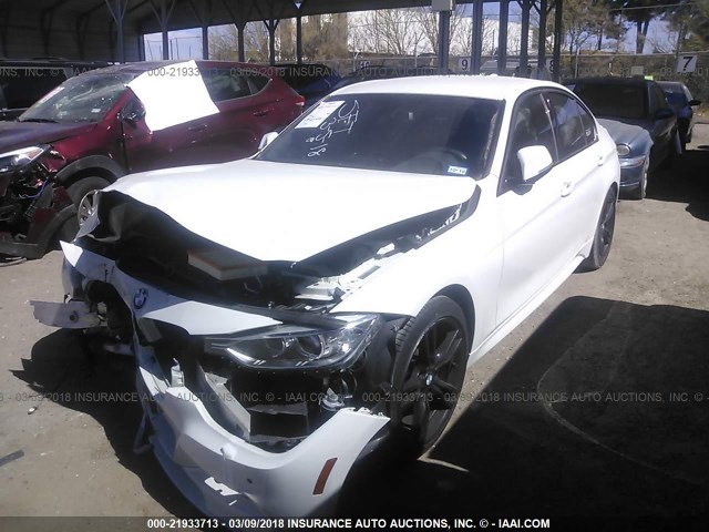 WBA3C1C53EK115721 - 2014 BMW 328 I SULEV WHITE photo 2