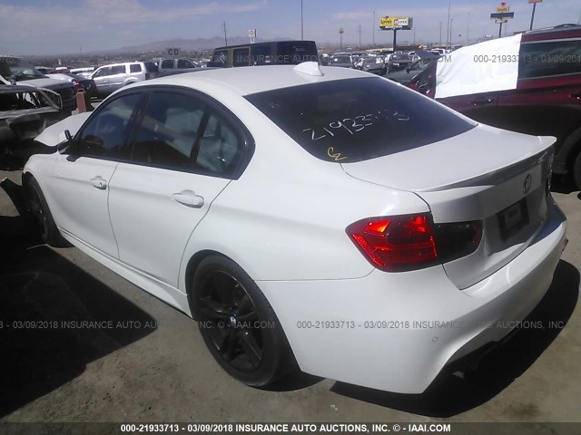 WBA3C1C53EK115721 - 2014 BMW 328 I SULEV WHITE photo 3